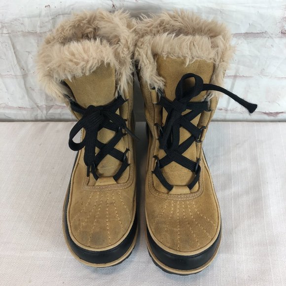 Sorel Women's 6 Suede Tivoli Li Tan Curry Insulated Winter Snow Boots - Picture 7 of 14